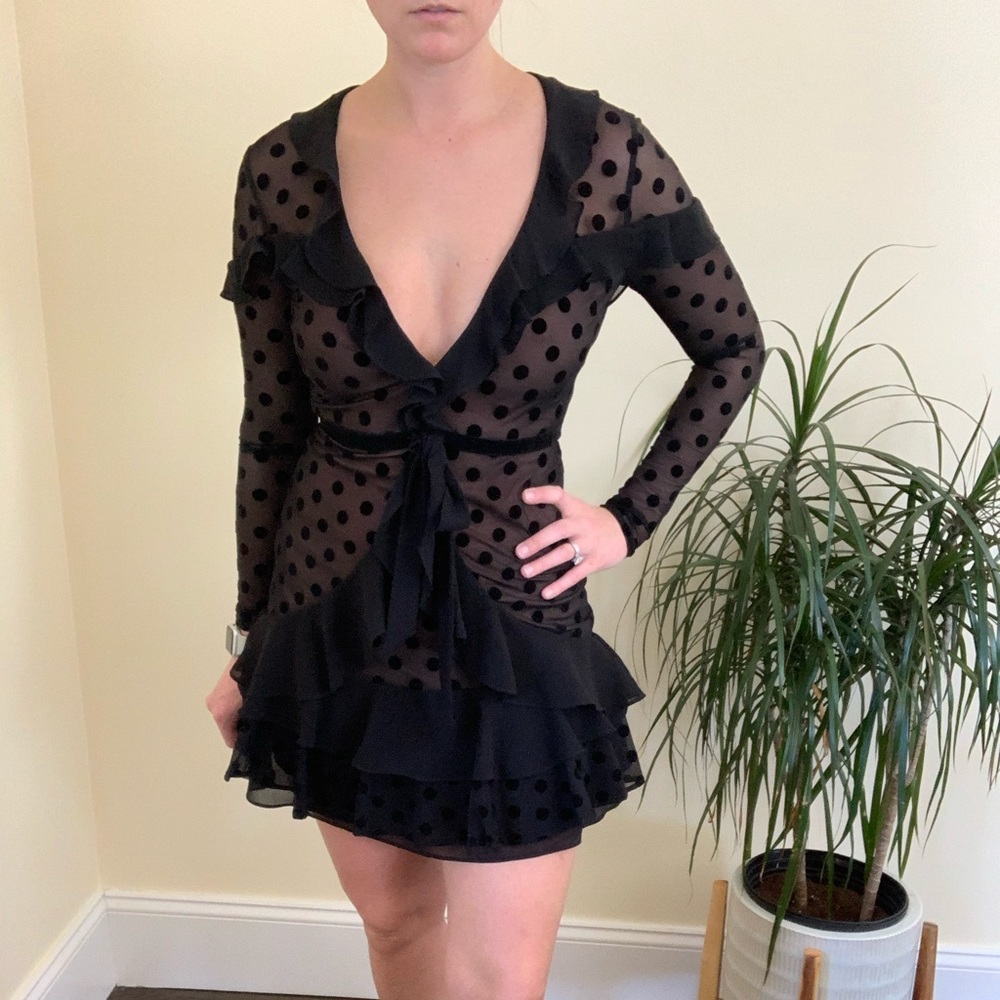 For Love & Lemons polka dot dress